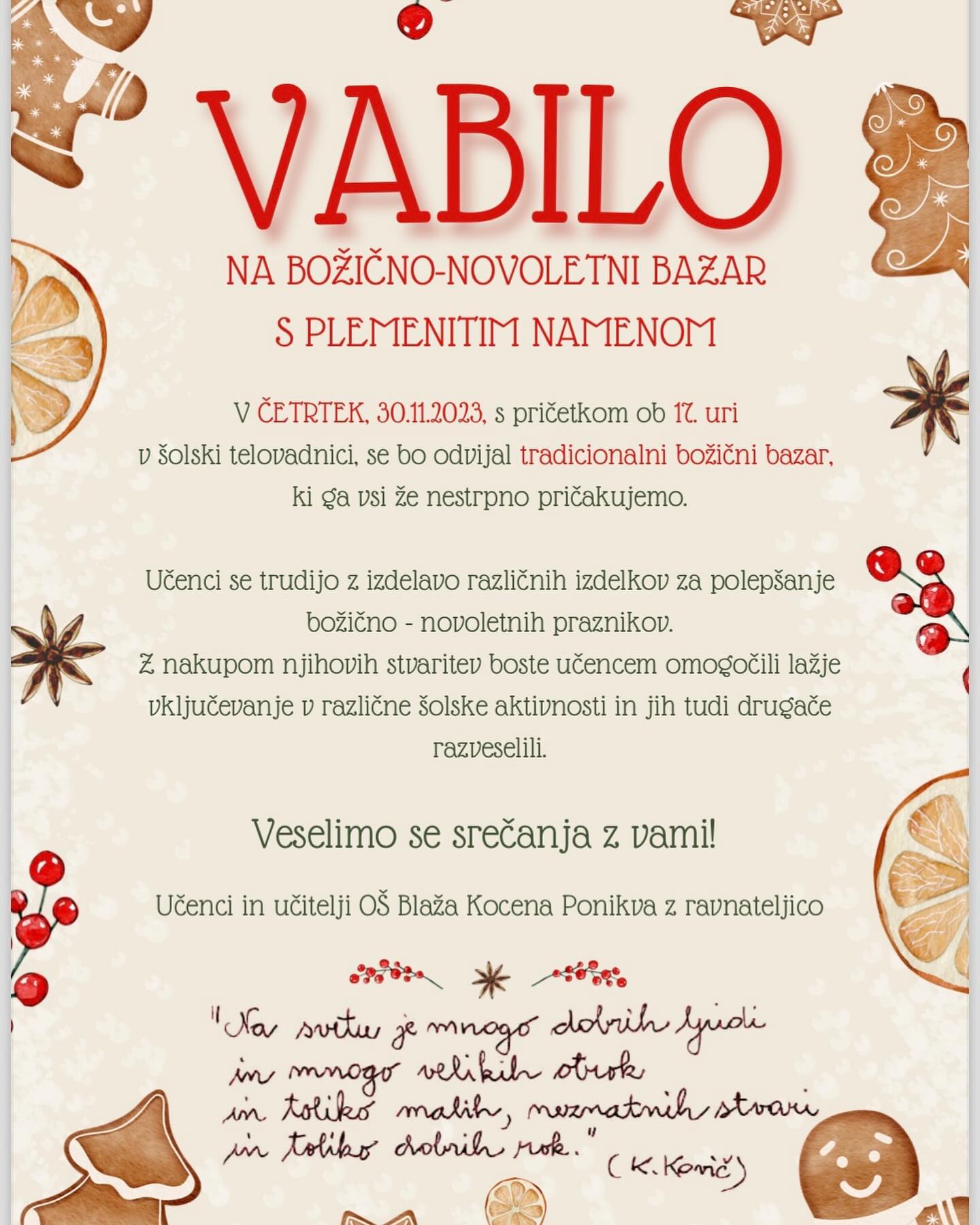 Vljudno vabljeni 🤗