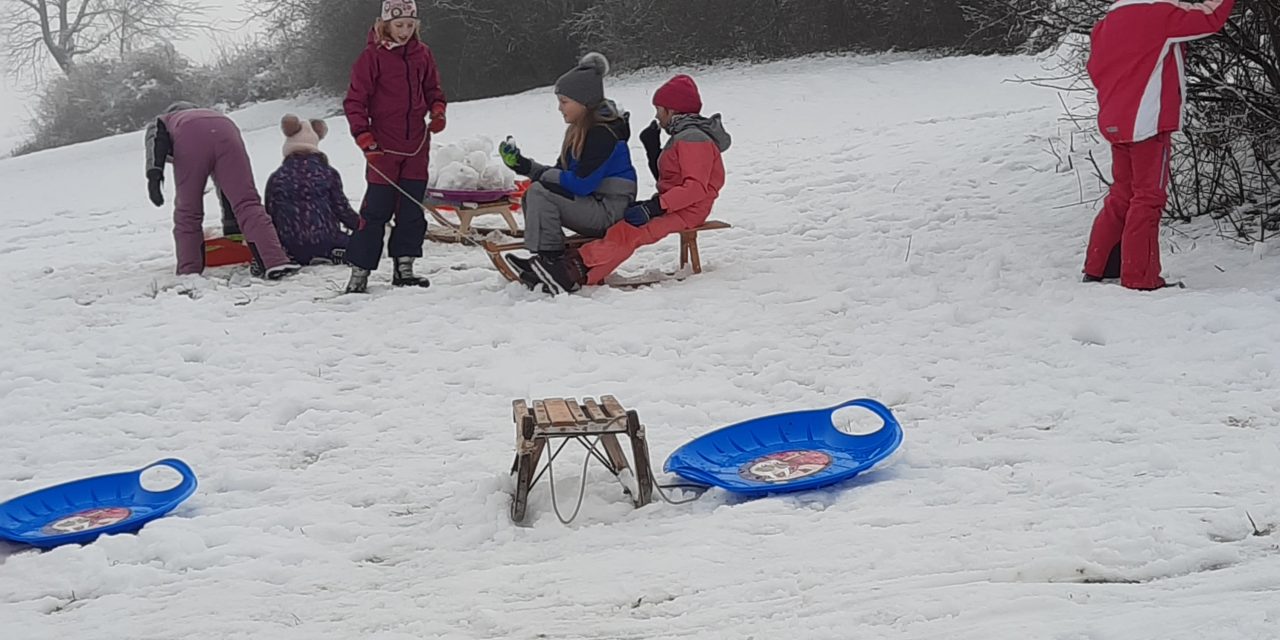 VESELJE OB SNEŽNI POŠILJKI