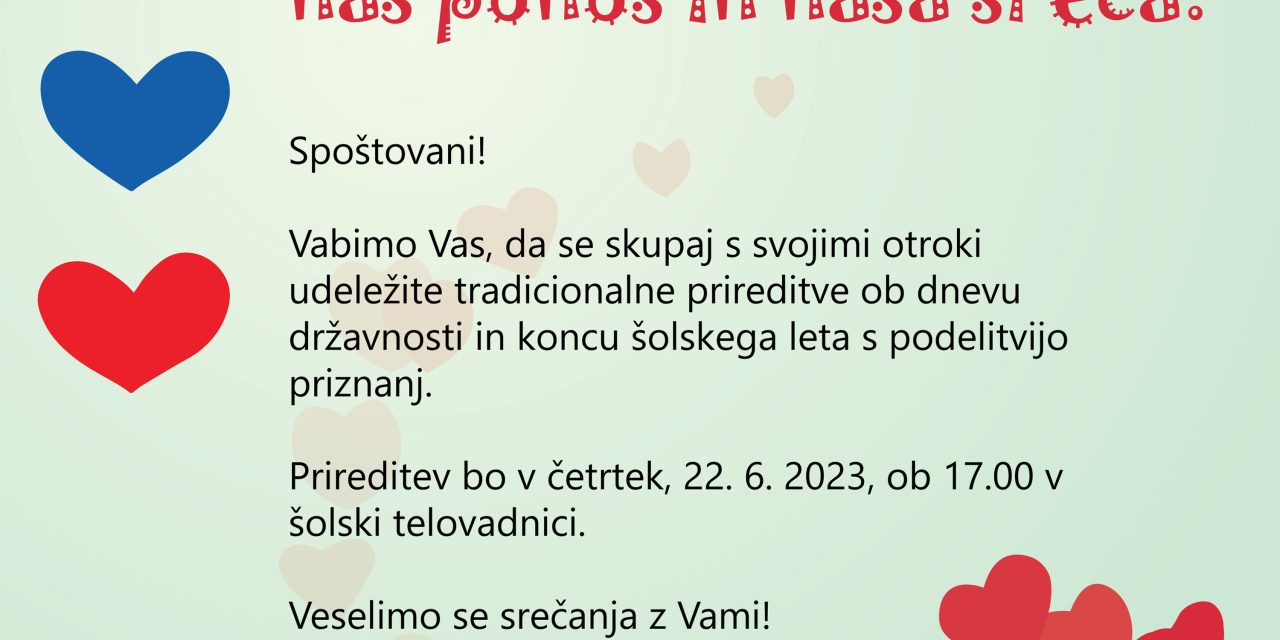 Zaključna prireditev in dan državnosti